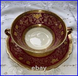 Black Knight Bavaria Eldorado Gold Encrusted China (46) Dinner Cream Soup Bread