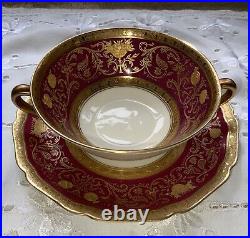 Black Knight Bavaria Eldorado Gold Encrusted China (46) Dinner Cream Soup Bread