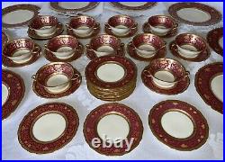 Black Knight Bavaria Eldorado Gold Encrusted China (46) Dinner Cream Soup Bread