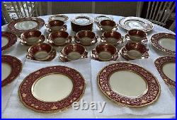 Black Knight Bavaria Eldorado Gold Encrusted China (46) Dinner Cream Soup Bread