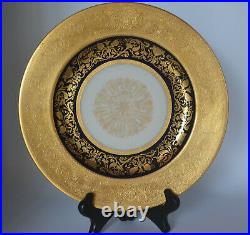 Black Knight Encrusted Heavy Gold Dinner Plate
