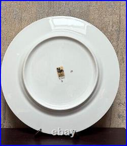 Black Knight Plates Dancers on Rim, Lyre, Rim, Gold 4 Dinner & 4 Dessert Plates