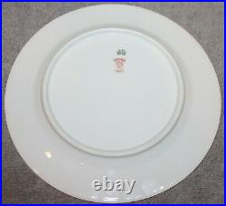 C 1910 Limoges Elite Works France Gold Encrusted White 9 3/4 Dinner Plates (12)