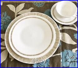 Calvin Kline China Gold Scribble Dinner Set For 6, 26pc, only 4 Cups