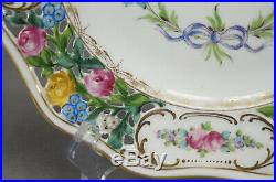Carl Thieme Dresden Marie Antoinette Floral Gold Reticulated 10 1/2 Dinner Plate
