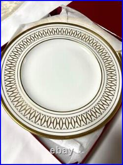 Cartier Tableware Gold Glazed Dinner Plate D10.6in 5 Set with Box Used