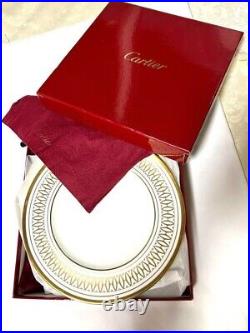 Cartier Tableware Gold Glazed Dinner Plate D10.6in 5 Set with Box Used