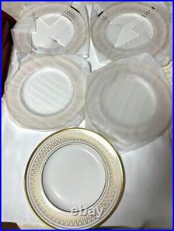 Cartier Tableware Gold Glazed Dinner Plate D10.6in 5 Set with Box Used