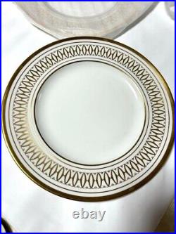 Cartier Tableware Gold Glazed Dinner Plate D10.6in 5 Set with Box Used