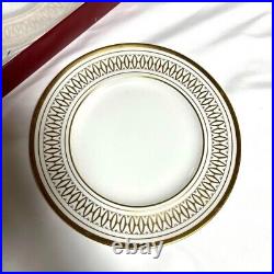 Cartier Tableware Gold Glazed Dinner Plate D10.6in 5 Set with Box Used