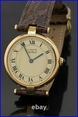 Cartier gold plated Vermeil Must De Vendome quartz dinner watch