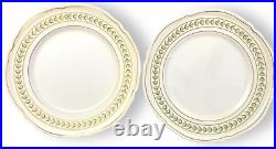 Castleton BRISTOL 8 Dinner Plates Green Laurel 1950's