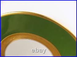 Ceralene Raynaud Limoges Prince Murat Dinner Plate Green & Gold (it#a1)