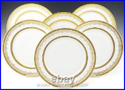 Charles Field Haviland Limoges France ARIZONA GOLD 10 DINNER PLATES Set 6 Mint