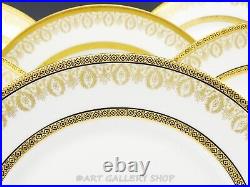 Charles Field Haviland Limoges France ARIZONA GOLD 10 DINNER PLATES Set 6 Mint