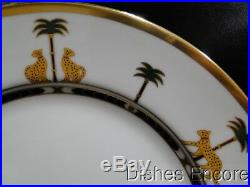 Christian Dior Casablanca, Leopards, Gold Trim Dinner Plate (s) 10 7/8