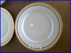 Christian Dior GAUDRON Fine China Dinner Plates Gold Band Set of 6 PLEASE READ