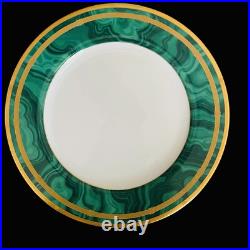 Christian Dior Gaudron Malachite Green Dinner Plate Set 4 EUC Christian Dior Gaudron Malachite Green Dinner Plate Set 4 EUC