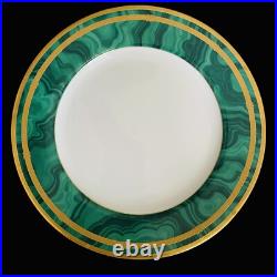 Christian Dior Gaudron Malachite Green Dinner Plate Set 4 EUC Christian Dior Gaudron Malachite Green Dinner Plate Set 4 EUC