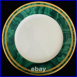 Christian Dior Gaudron Malachite Green Dinner Plate Set 4 EUC Christian Dior Gaudron Malachite Green Dinner Plate Set 4 EUC