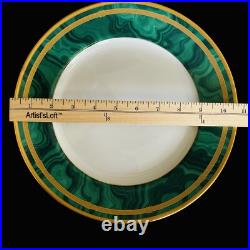 Christian Dior Gaudron Malachite Green Dinner Plate Set 4 EUC Christian Dior Gaudron Malachite Green Dinner Plate Set 4 EUC