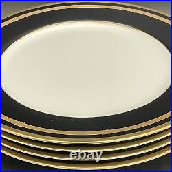 Christian Dior Gaudron Onyx Dinner Plates 4pc Set 1991-99 Made in Japan 10.75d