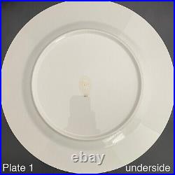 Christian Dior Gaudron Onyx Dinner Plates 4pc Set 1991-99 Made in Japan 10.75d