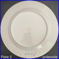 Christian Dior Gaudron Onyx Dinner Plates 4pc Set 1991-99 Made in Japan 10.75d