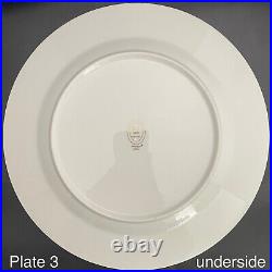 Christian Dior Gaudron Onyx Dinner Plates 4pc Set 1991-99 Made in Japan 10.75d