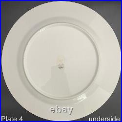 Christian Dior Gaudron Onyx Dinner Plates 4pc Set 1991-99 Made in Japan 10.75d