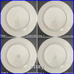 Christian Dior Gaudron Onyx Dinner Plates 4pc Set 1991-99 Made in Japan 10.75d