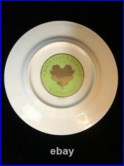 Christian Lacroix Paris Follement Green Gold Rim Dinner Plates 10 3/8 -4 Avail