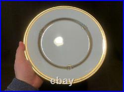 Christofle France Ruban Or Dinner Plates 10 3/8 Dia Set of 5 Gold Ribbon READ