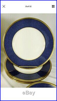 Coalport Athlone Blue Service for 11 Blue Gold Excellent England (50 Pc Set)
