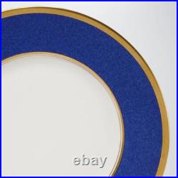 Coalport Athlone Blue White Gold Dinner Plates 10.75dia 4pc Lot A