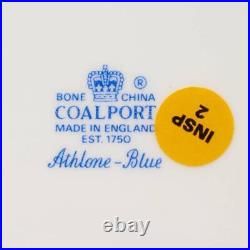 Coalport Athlone Blue White Gold Dinner Plates 10.75dia 4pc Lot B