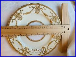 Copeland Dinner Plate Handpainted Gold Bows Ribbons