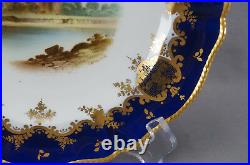 Copeland Spode Hand Painted CE Proctor Cobalt Gold Castle 9 1/4 Inch Plate A