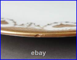 Crown Sutherland England Antique Heavy Gold Raised Heart Dinner Plates Set Of 10