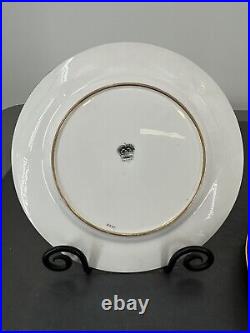 Crown Sutherland Gold Trim Dinner Plate Set Of 6 #3028 Heavy