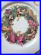 DISNEY-China-Dinnerware-Chistmas-Wreath-Gold-Rimmed-Dinner-Plates-Bowls-Set-of-8-01-guv