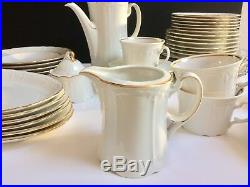 Dinner set White Gold Plate Sets Dish Dinnerware sets Seltmann vintage Tea set
