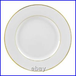 Double Gold Porcelain Dinner (12) & Salad/Dessert Plate (8) Set of 8