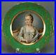Dresden-Hand-Painted-Madame-Pompadour-Green-Raised-Beaded-Gold-Portrait-Plate-01-khpg