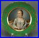 Dresden-Hand-Painted-Madame-Pompadour-Green-Raised-Beaded-Gold-Portrait-Plate-01-qqq