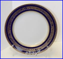 Eleven Keeling & Co Losol Ware Cobalt Blue & Gold Dinner Plates