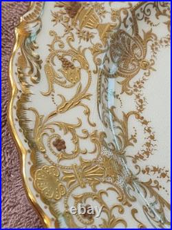 England COALPORT Collamore Fifth Avenue New York Raised Gold Cabinet Plate