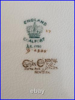 England COALPORT Collamore Fifth Avenue New York Raised Gold Cabinet Plate