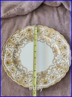 England COALPORT Collamore Fifth Avenue New York Raised Gold Cabinet Plate