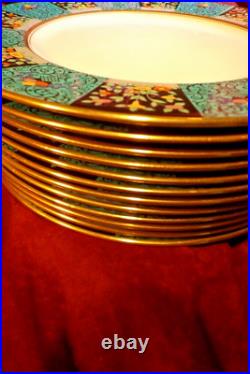 Extraordinary Set of 12 Lenox 10 1/2 Dinner Plates 1920s Pattern 1830 / x. 97